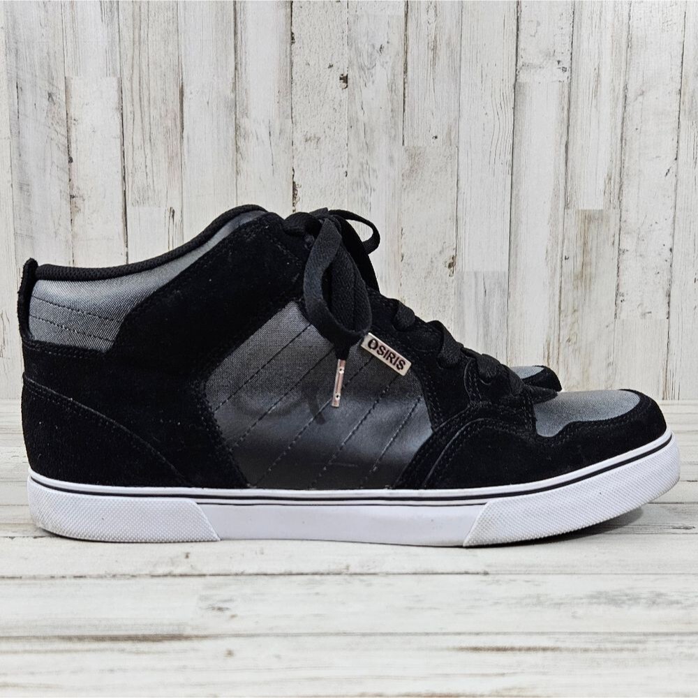 Osiris Shuriken Shannon Black and Silver Ombre Sneakers mens size 13